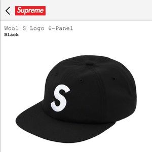 SUPREME 6 panel wool leather strap hat